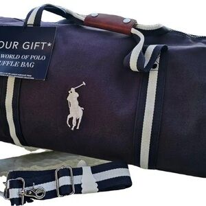 Polo by Ralph Lauren Black and White Duffel Bag